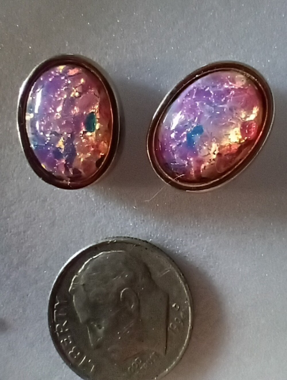 Vintage Whiting And Davis Dragon's Breath Earrings